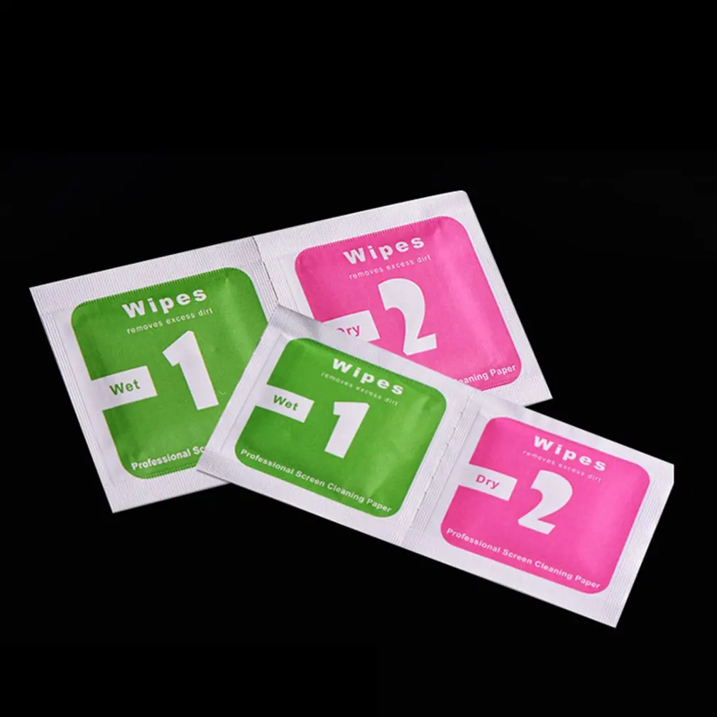 Сухой влажные салфетки для закаленное Стекло Экран защитные аксессуары алкоголя