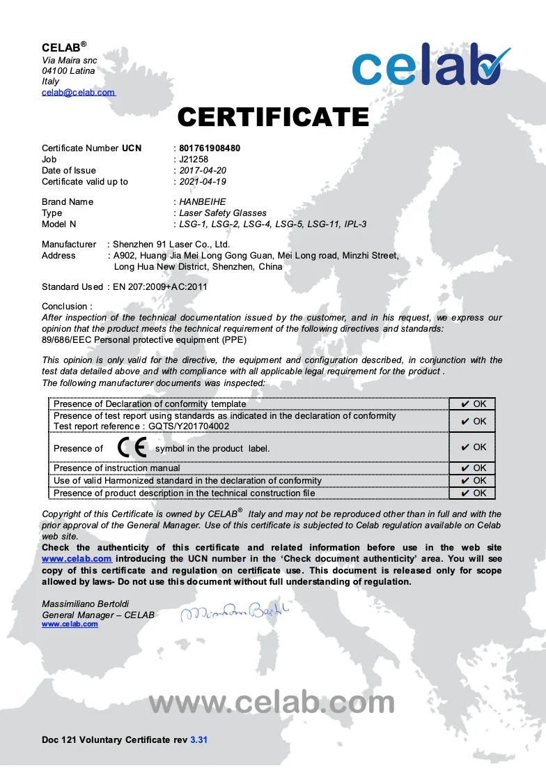 IPL защитные очки с сертификатом CE 3 (190 2000nm) CE|laser safety|laser eyewearipl eyewear |
