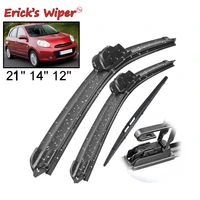 ericks wiper front rear wiper blades set kit for nissan micra march k13 2010 2020 windshield windscreen window 211412