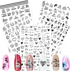 Новые 3D наклейки с надписями на английском языке, сексуальная девушка для ногтей, фольга, любовь, сердце, дизайнерские Слайдеры для искусства