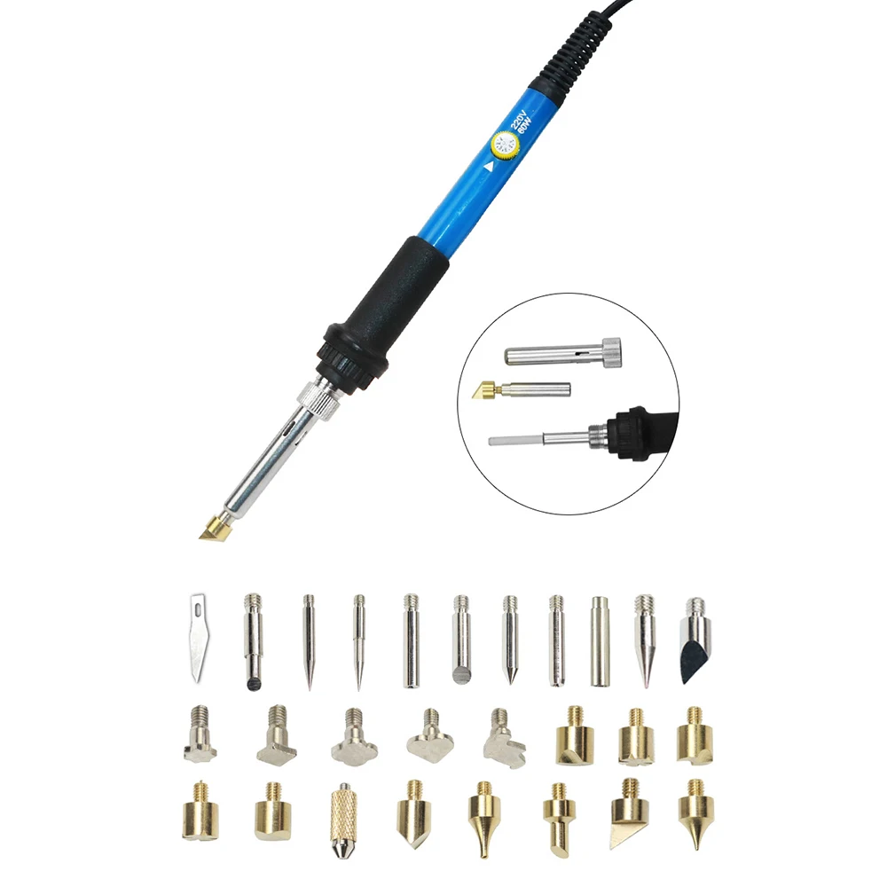 62 шт. пирографический инструмент для резьбы многофункциональный регулируемый