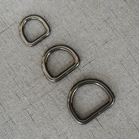 1 pcslot 15mm 20mm 25mm gun black high quality metal buckle d ring for webbing backpack bag parts craft strap belt purse pet