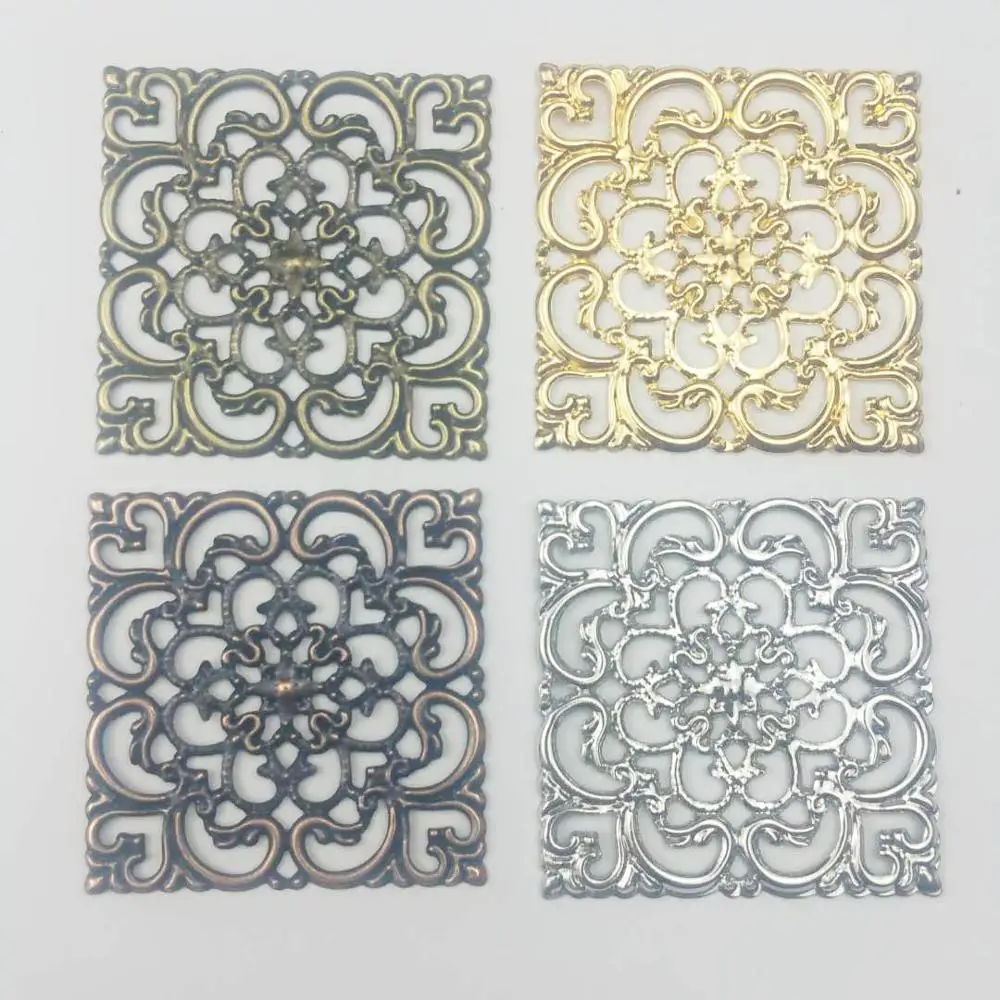 40 мм 20шт оптом филигранные изделия ажурная фурнитура для украшений ювелирные