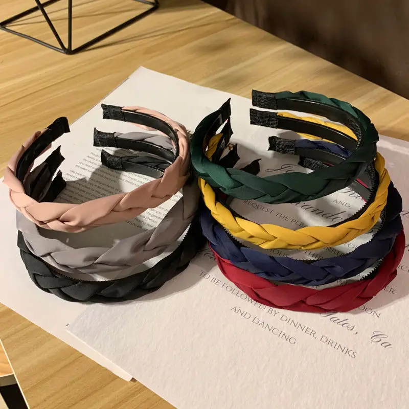 

New Arrival Solid Color Knotted Headband For Women Fashion Soft Velvet Hairbands Girls Wide Hair Band Hair Hoop Hair Accessories