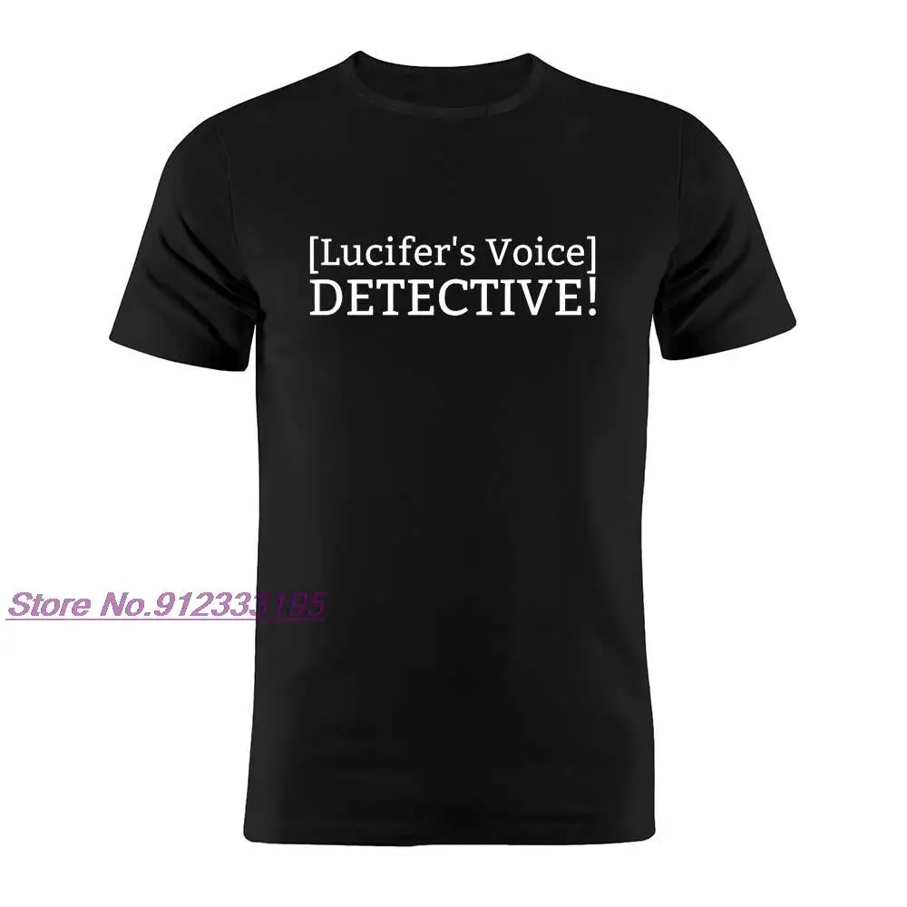 

100% Cotton Unisex T Shirt Lucifer Morningstar Detective Voice Funny Silhouette Artwork Gift Tee