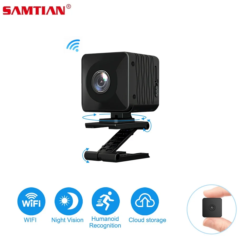 Мини-камера SAMTIAN HD 1080P Беспроводная с поддержкой Wi-Fi | Электроника