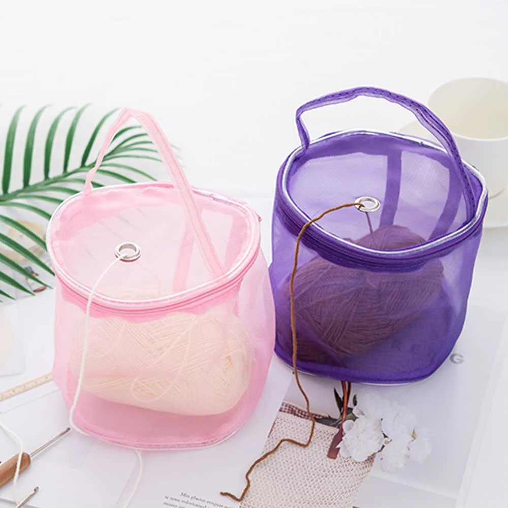 Портативная сумка для хранения вязаных шариков маленький круглый пустой