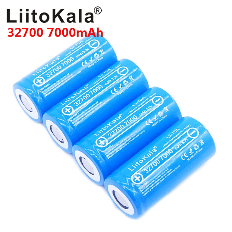 nova Lii-70A LiitoKala 32700 3,2 v 7000 mAh lifepo4 ceclula de bateria recarregarevel 5C descarga de bateria para Backup de En