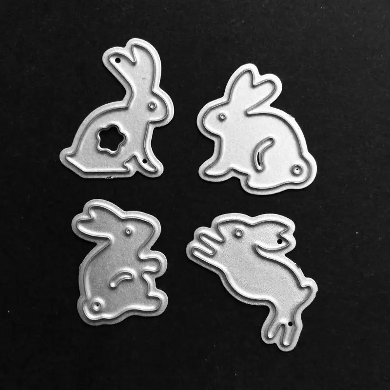 

Cute Rabbit Metal Cutting Dies Stencil DIY Scrapbooking Album Stamp Paper Card Embossing Crafts Decor 87HB