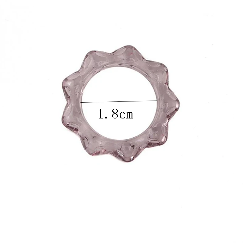 

New Cute Summer Colorful Transparent Resin Acrylic Rings Simple Geometric Twist Finger Round Rings For Women Party Jewelry