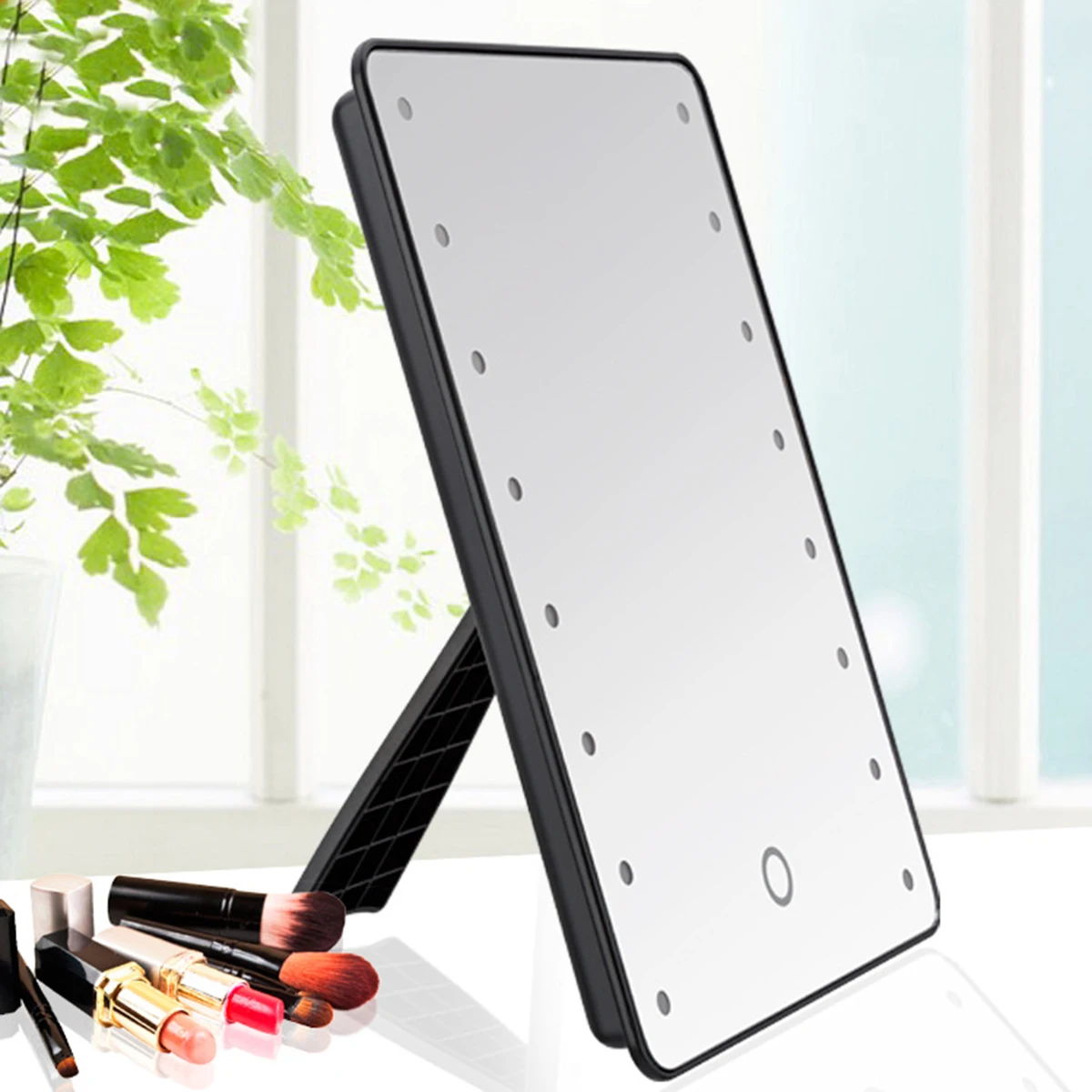 Умное Сенсорное косметическое зеркало для макияжа с подсветкой 16LED беспроводное