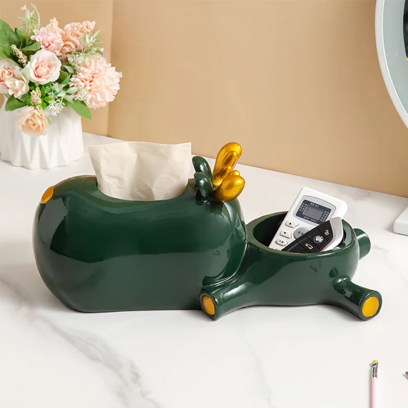 

Nordic multi-functional cute cartoon deer tissue box decoration