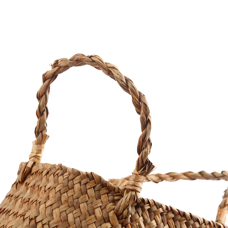 Бытовой складной натуральный водоросли Плетеный горшок для хранения садовая