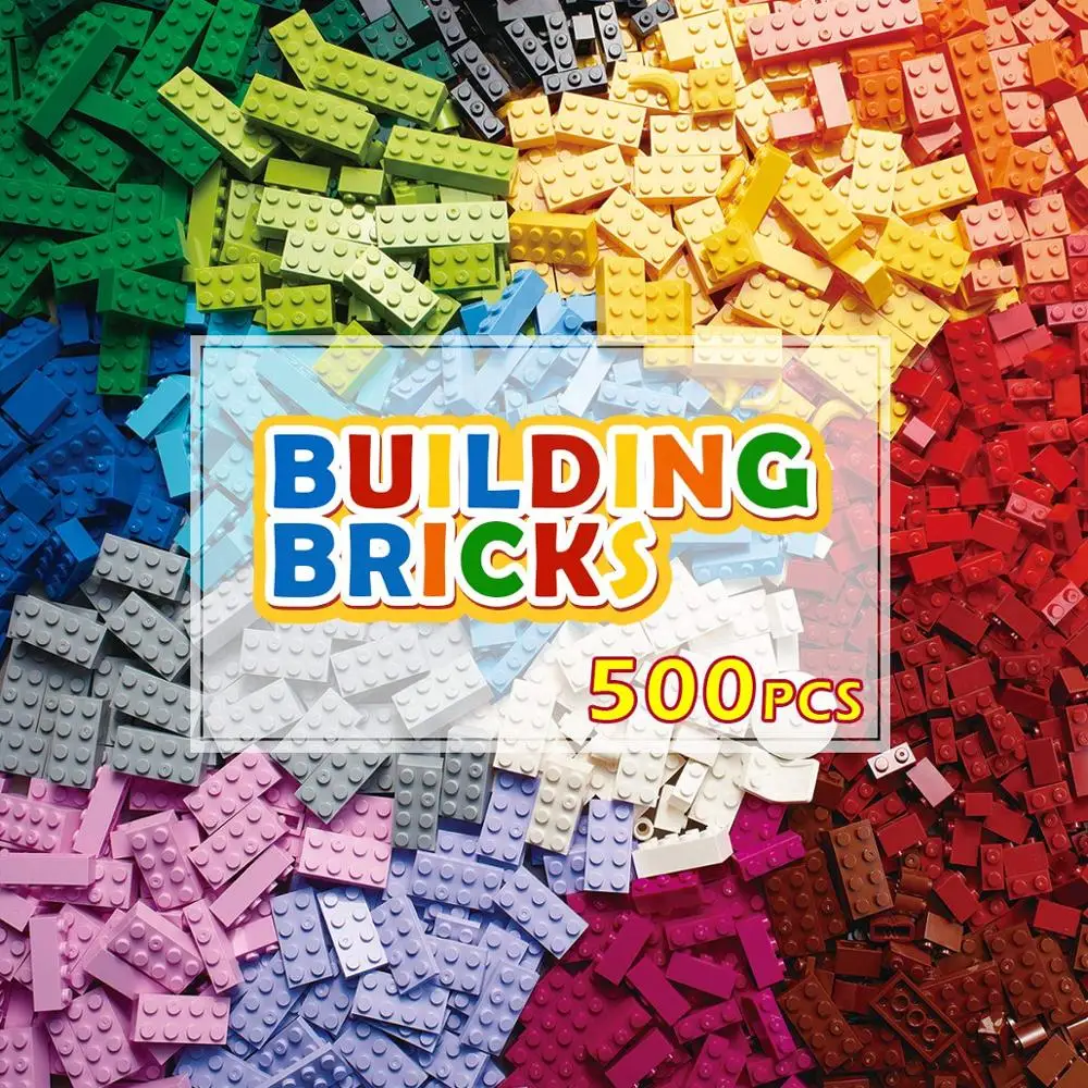 

1200 Pcs Building Blocks Toy Colorful DIY Creative Bricks Model Constructor Compatible Brands Educational Toys For Children