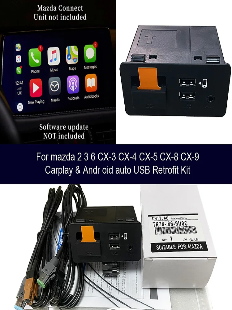 Автомобильный USB-адаптер Apple CarPlay OEM для Mazda 3 6 2 CX3 CX5 CX9 MX5 miata Toyota Yaris fiat 124 |