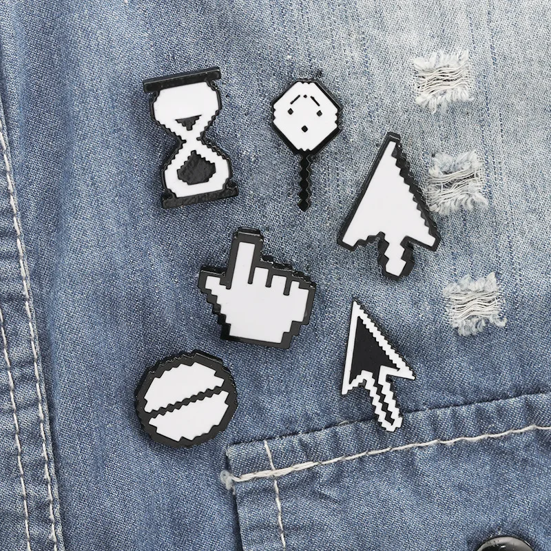 Новая брошка мультфильм Милая креативная система Win различные кнопки мыши