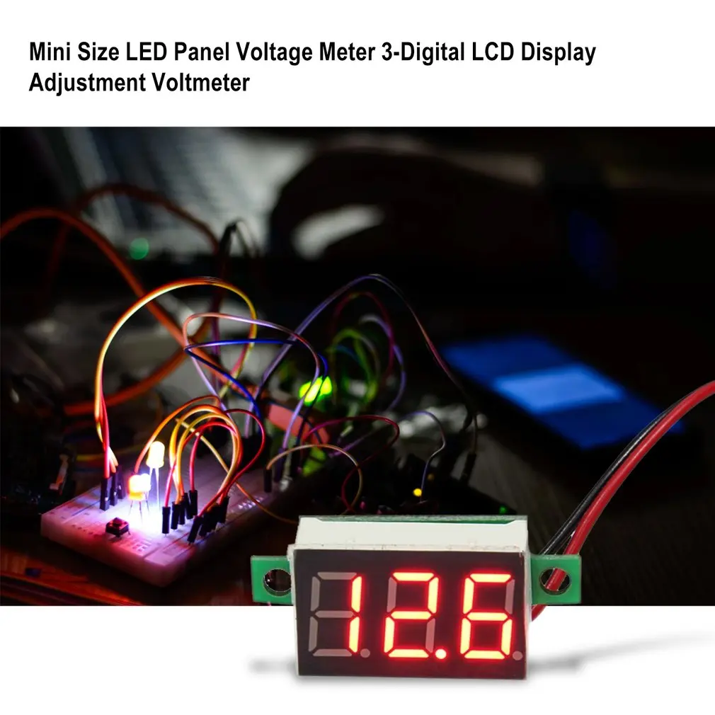 1 pc DC 4.7~32V No power supply needed Mini Red LED Panel Voltage Meter 3-Digital Adjustment Voltmeter 200ms/time | Дом и сад