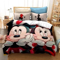 disney mickey minnie mouse bedding sets kids cartoon couple series cover pillowcases twin full queen king size bed set