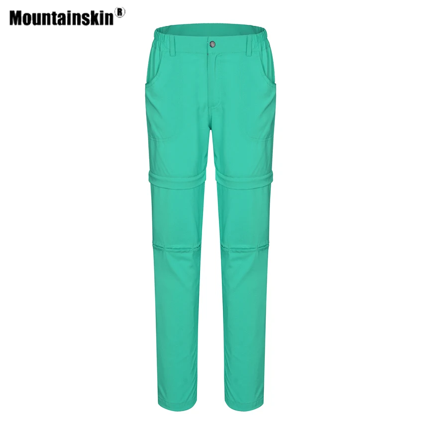 Женские быстросохнущие съемные брюки Mountainskin дышащие спортивные однотонные