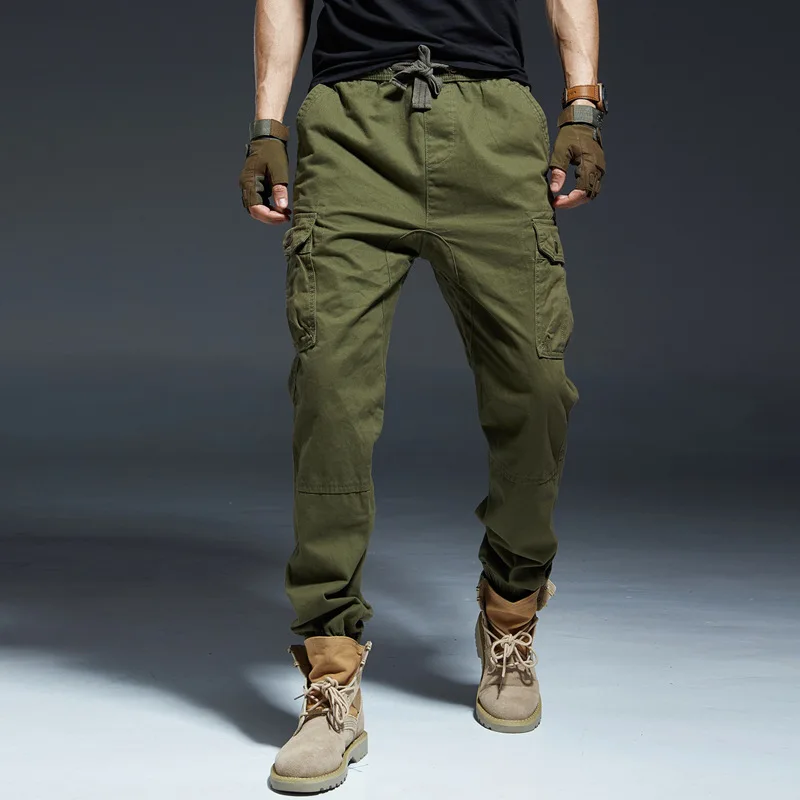 

NANCY TINO Camouflage Overalls Men's Cropped Pants Casual Pants Special Forces Tactical Uniform Sports Feet Thicken