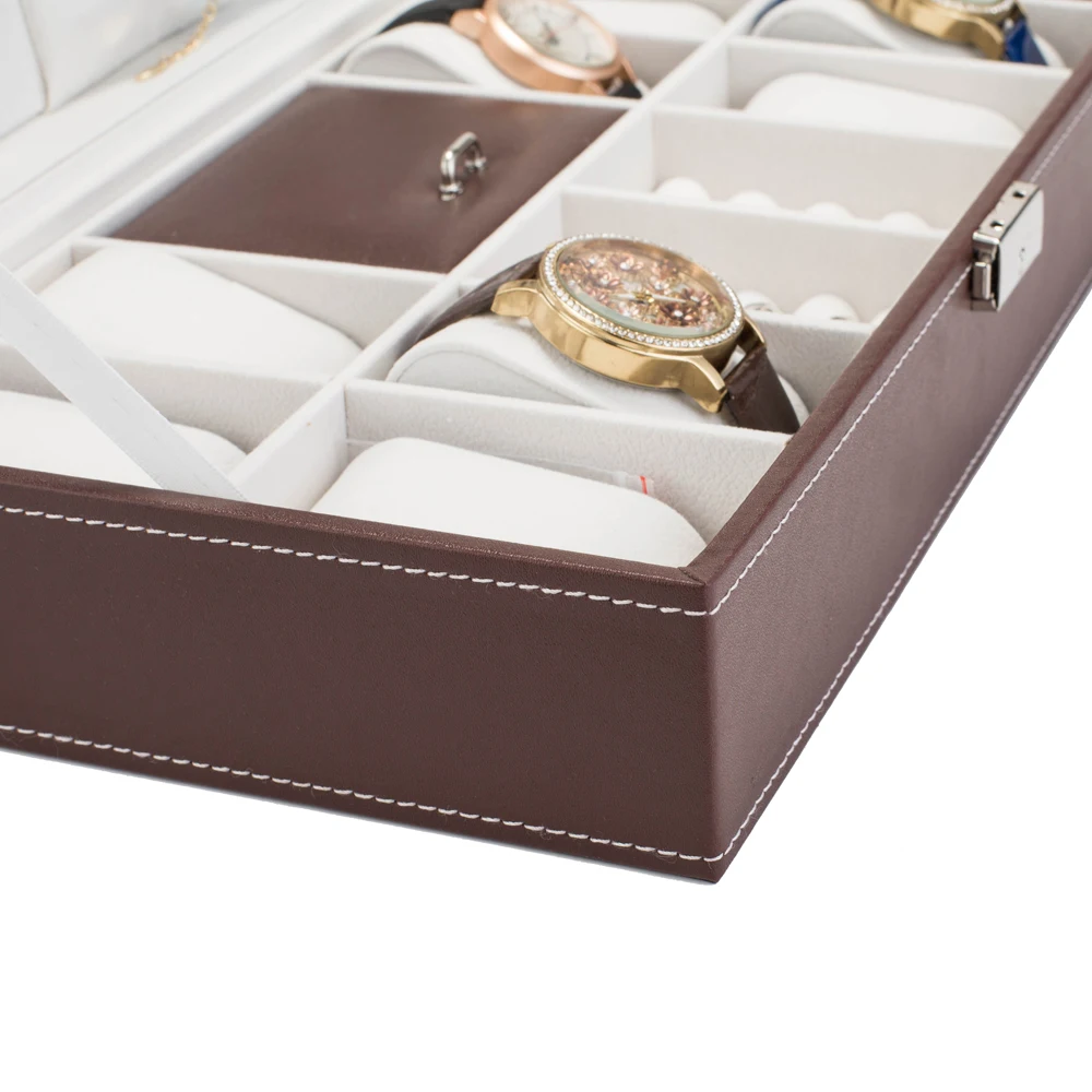 

Lady Portable PU Leather Box Ring Storage Box Jewelry Display Case Jewelry Watch Necklaces Organizer Storage Case