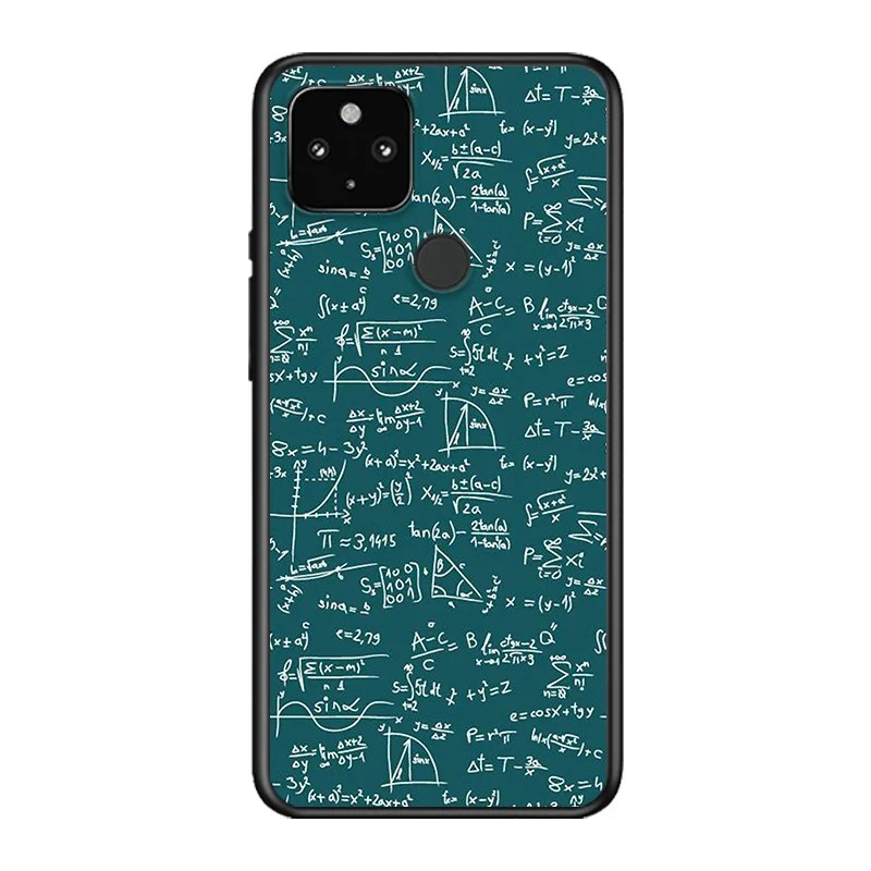 

Math Equation Formula Theorem Soft TPU Silicone Black Cover For Google Pixel 5 4A 5G 4 XL Phone Case