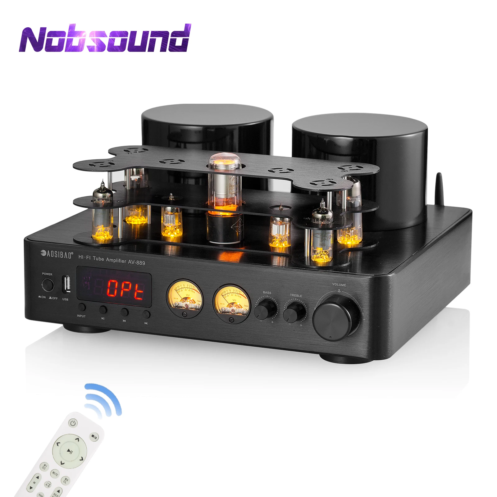 Nobsound HiFi Bluetooth 5 0 ламповый усилитель стерео приемник коаксиальный/оптический
