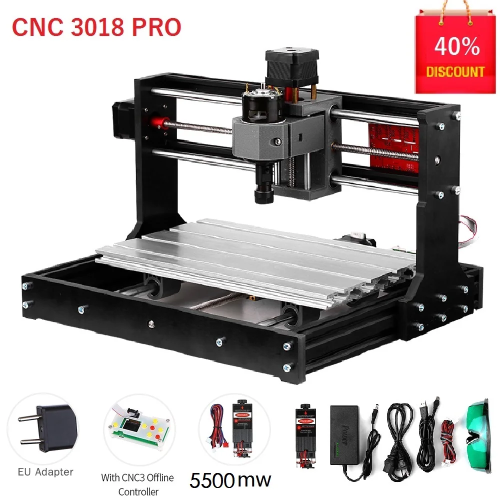 Лазерный гравировальный станок KKMOON 3018 Pro GRBL ER11Control с ЧПУ деревообрабатывающий