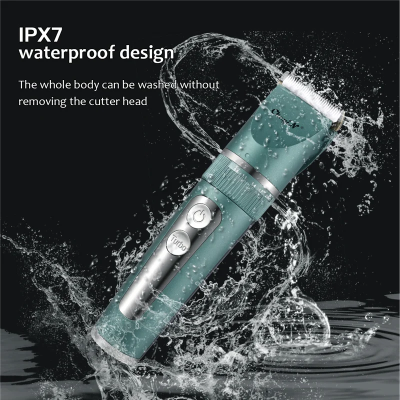 Цифровой дисплей машинки для стрижки волос IPX7 водонепроницаемый триммер USB