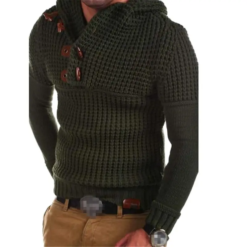 Sweater men autumn winter warm knitted chompas para hombre casual slim hooded pullover mens sweater coat plus size pull homme | Мужская