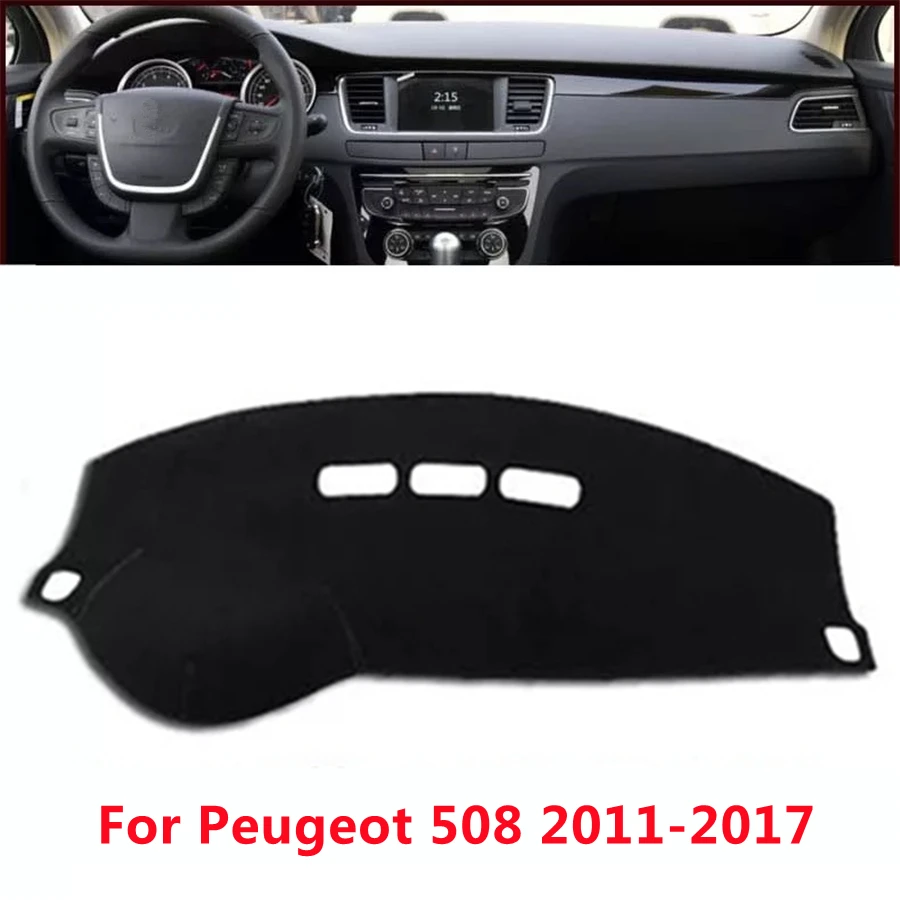 

Чехол для приборной панели автомобиля, коврик для приборной панели для Peugeot 508 (2011-2017) 2012-2013-2014-2015-2016 года, Автомобильный Ковер от солнца, проте...