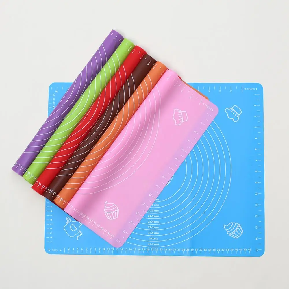 

Non-Stick Silicone Baking Mat With Scale Rolling Dough Liner Fondant Baking Pastry Tools Oven Cooking Tools Large Size 64*45 cm