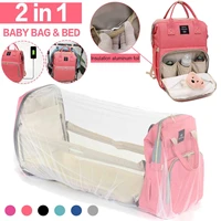 large baby diaper bag mummy bag backpack multifunctional baby sleeping bed maternity nursing handbag stroller bag with hooks