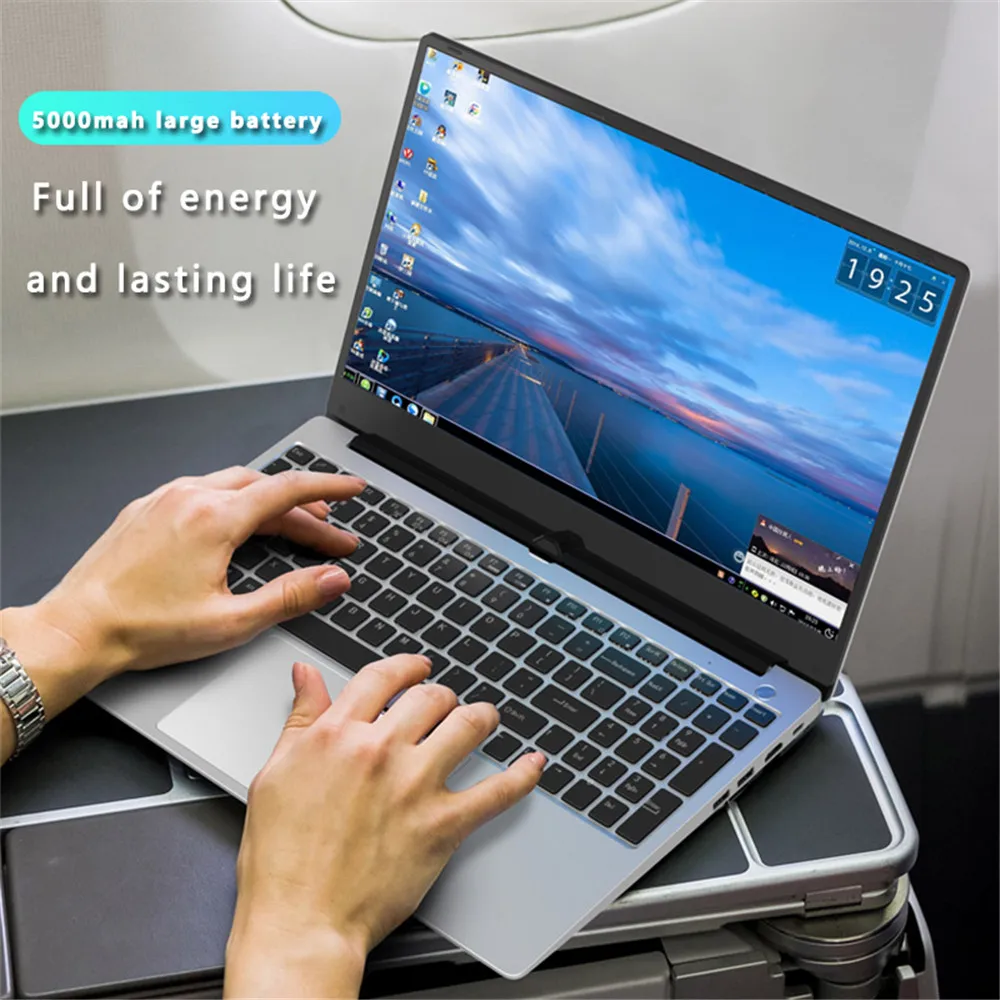 15,6 дюймовый ноутбук Intel i7 8 ГБ/16 ГБ ОЗУ 512 ГБ 1 ТБ HDD металлический корпус 1080P Windows 10 раскладная клавиатура Двухдиапазонная WiFi игровой ноутбук