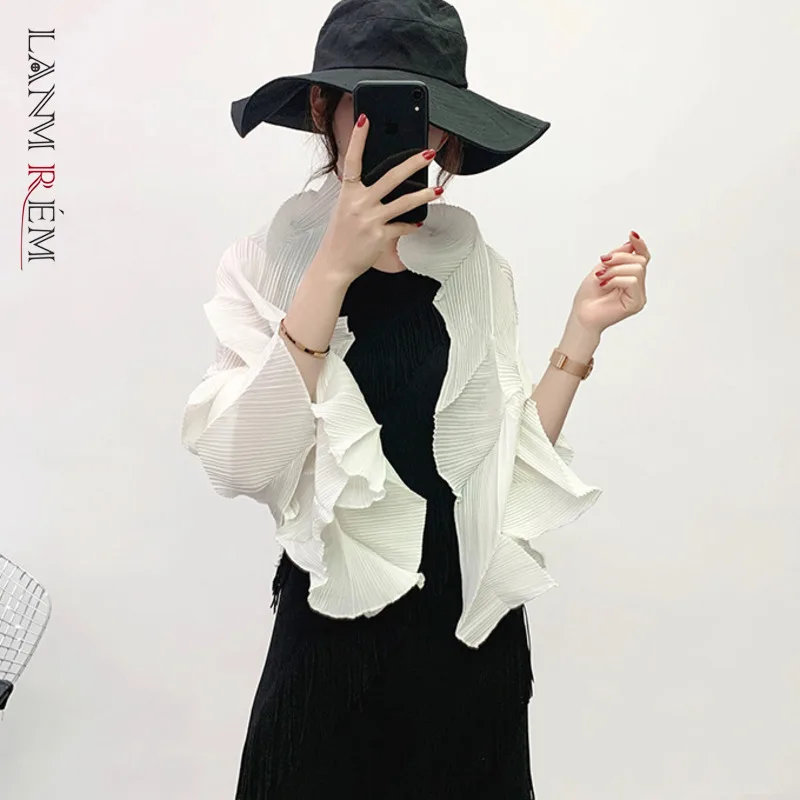 Женский плиссированный шарф LANMREM новый солнцезащитный аксессуар для весны и лета