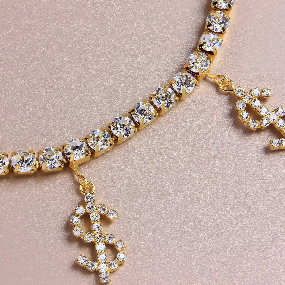 Модный пляжный ножной браслет с долларовым знаком новый на ногу аксессуары для