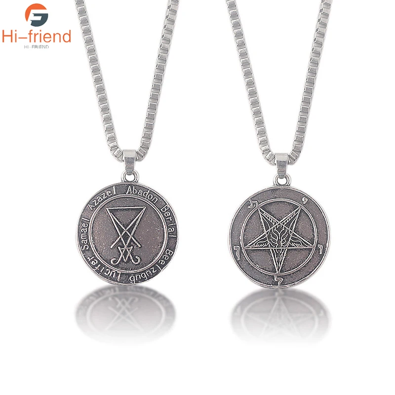Горячая Распродажа Люцифер пентаграмма амулет коза сатана виккан сатанизм