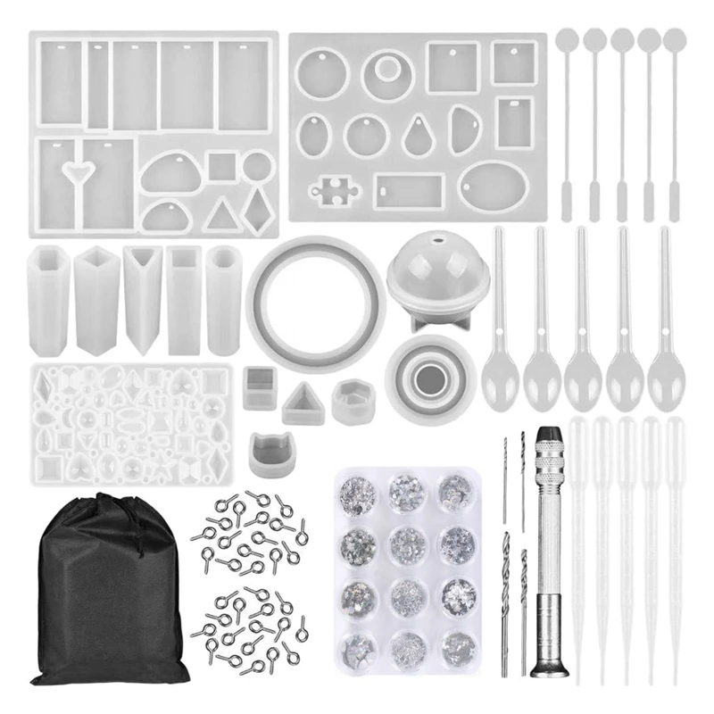 

94Pcs DIY Jewelry Silicone Casting Silicone Molds Set For Resin DIY Jewelry Craft Making Set