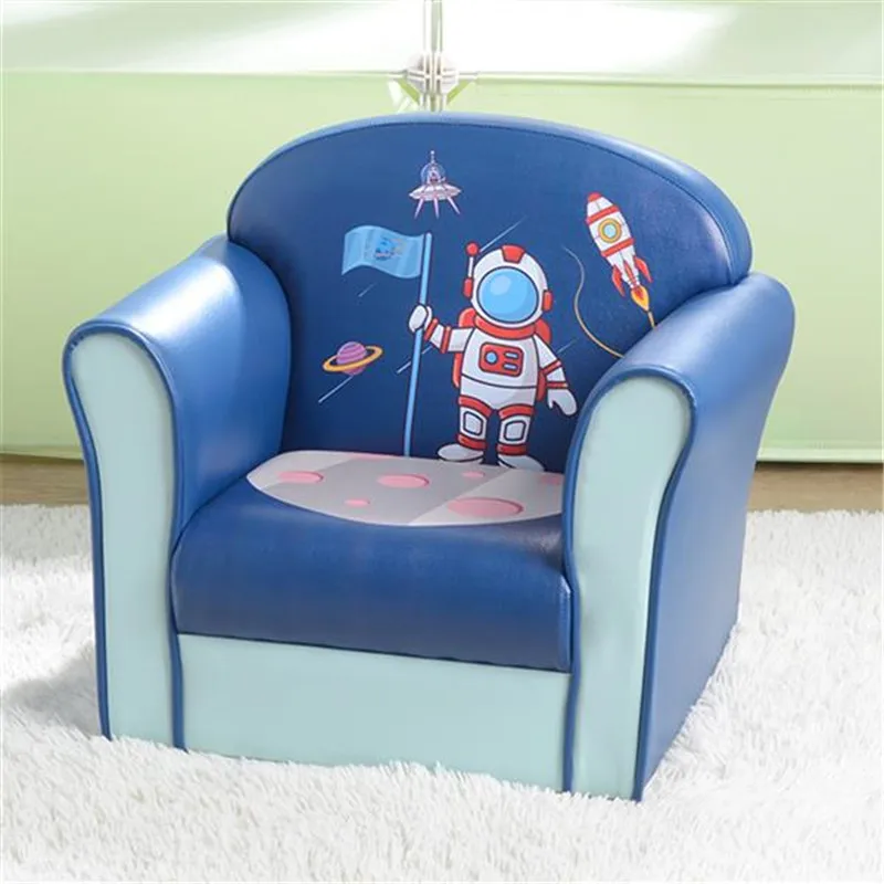

Children's Single Sofa Space Series Astronaut Model American Standard Pu Blue Baby Sofa Kid Sofa Children Furniture