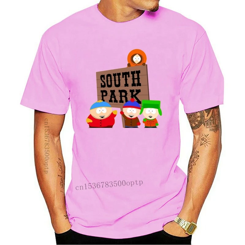 Новый Знак Логотип Картман Стэн Кайл женская футболка черная (размеры S-2Xl) 634547703515