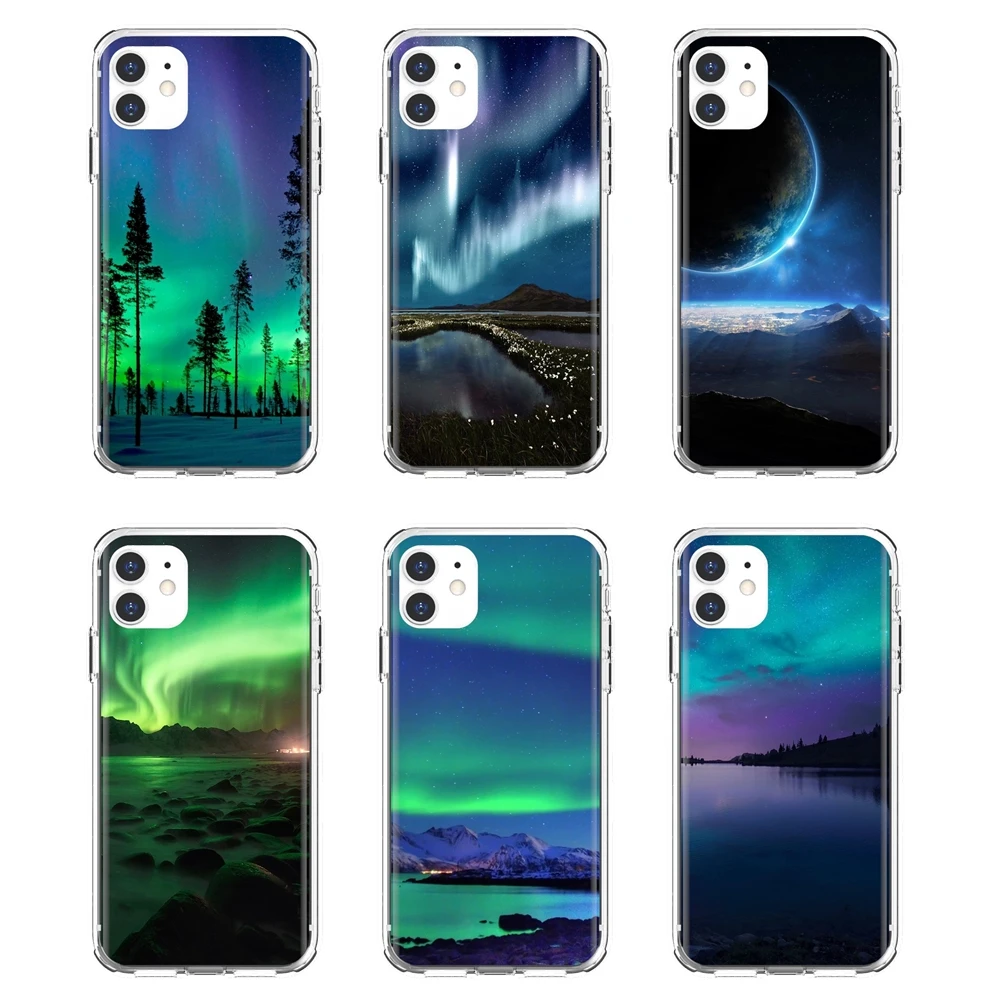 

Aurora-polar-lights Phone Cases For Apple iPhone 10 11 12 Pro Mini 4S 5S SE 5C 6 6S 7 8 X XR XS Plus Max 2020