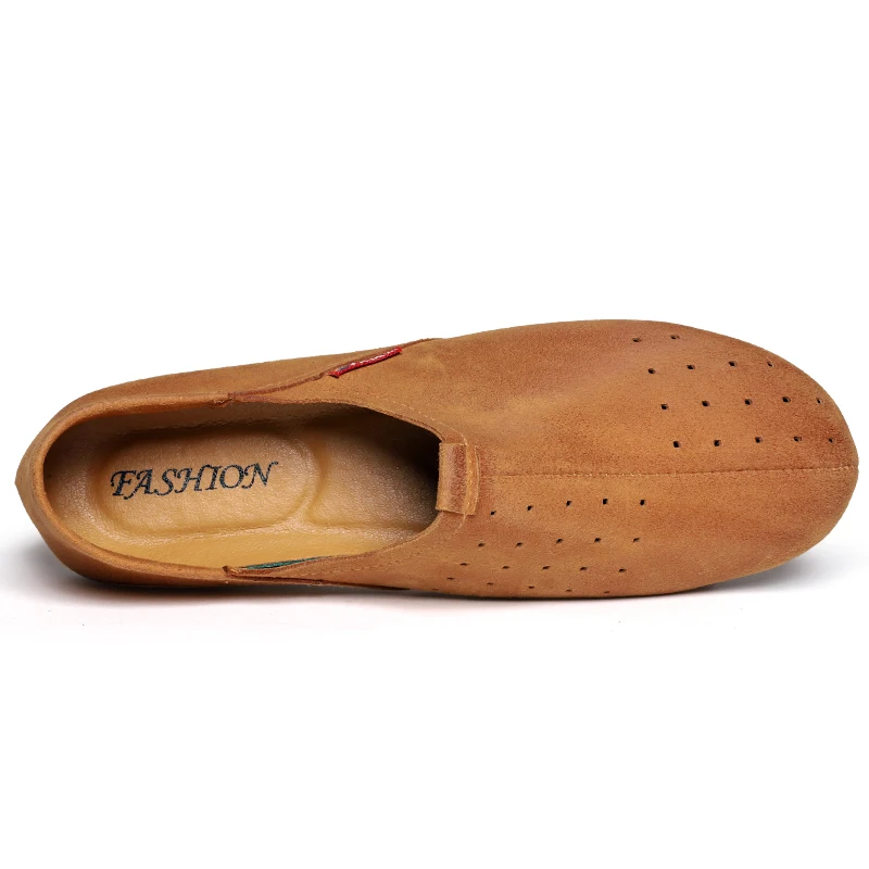 Мужская повседневная обувь из натуральной кожи с перфорацией Роскошные