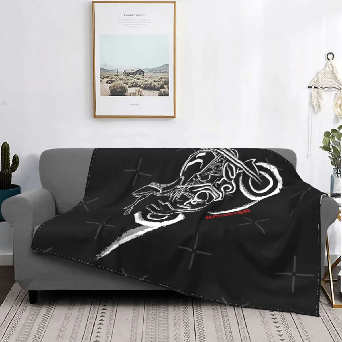 

Manta a cuadros para cama, manta de forro polar para bebé, para cama colcha, retransmisión oscura, Monster Lover