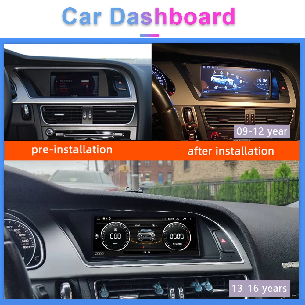 Автомобильная стереосистема 8 дюйма Android 10 0 для Audi A4 2009 2016 2 + 32 ГБ ОЗУ GPS навигация