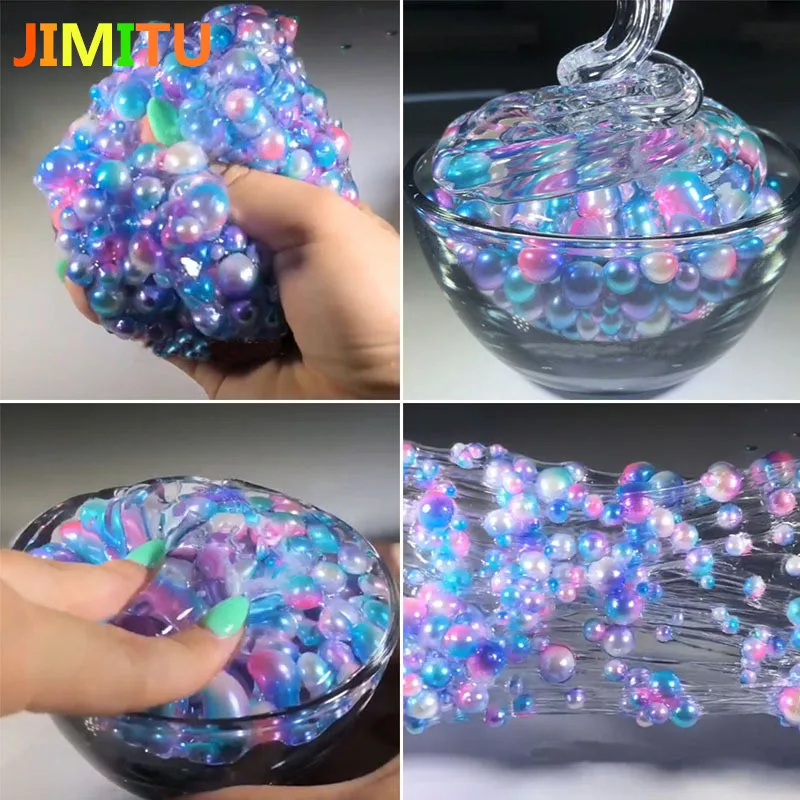 JIMITU Русалка жемчуг DIY Кристалл грязи слизь детские игрушки декомпрессионная