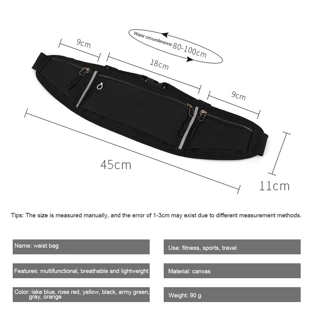 

Waist Bag Running Bag Waterproof Sports Belt Gym Bag Phone Case Women Hold Water Cycling Run Belt Portable Sport Accessories