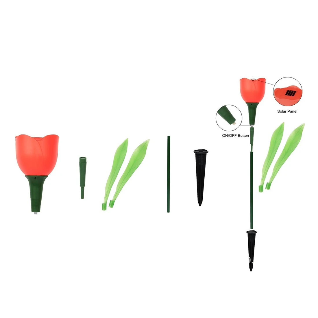 Уличная Светодиодный лампа на солнечной батарее яркий светильник в виде цветка