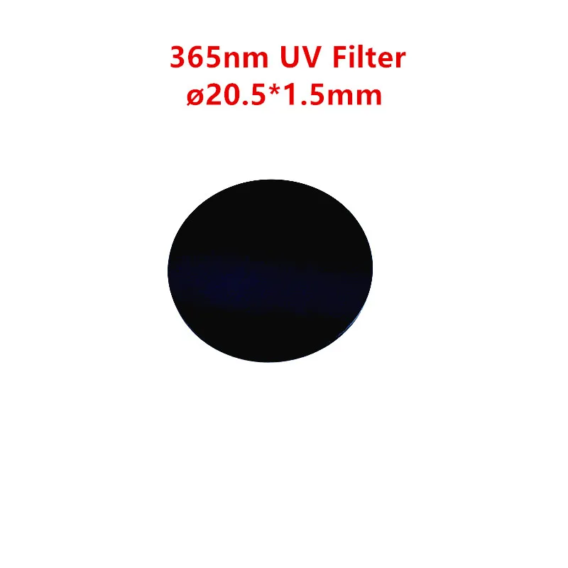5 шт 20,5*1,5 мм 365nm УФ-фильтр, используемый для фонарика для проверки подлинности денег Convoy S2