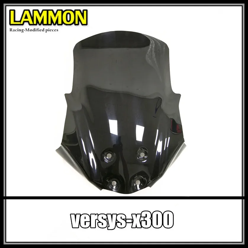 Versys x300 Motorcycle Accessories Windshield Black and Transparent FOR Kawasaki Versys-x300