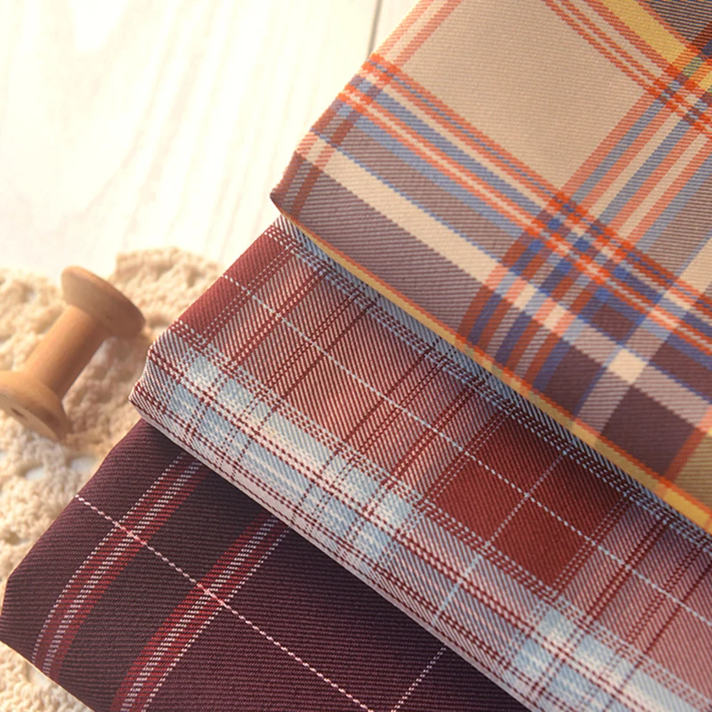 145x50cm A Little Thick Plaid Polyester Ripstop Fabric Making Jacket Pleated Short Skirt Dress Cloth 280g/m | Дом и сад